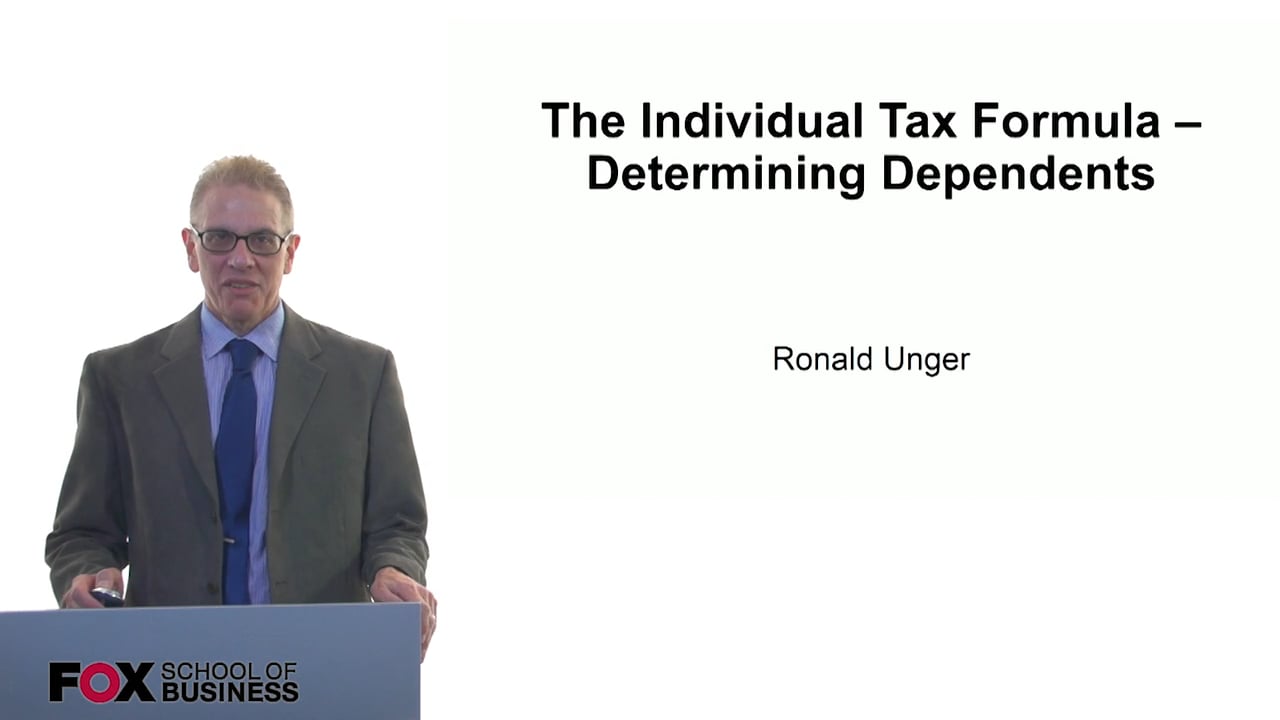 The Individual Tax Formula – Determining Dependents