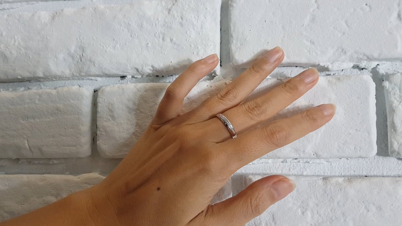 Fede Nuziale Téa, oro bianco | Gemperles