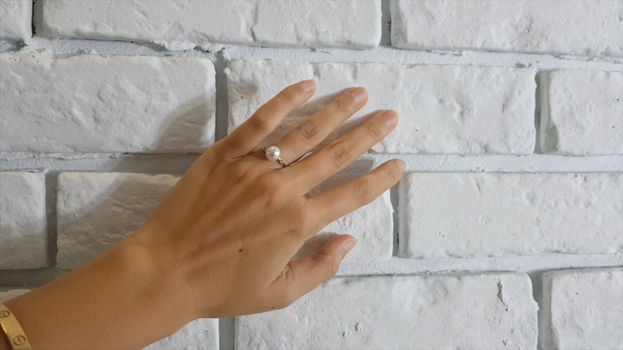 Anello Sakura, oro bianco | Gemperles