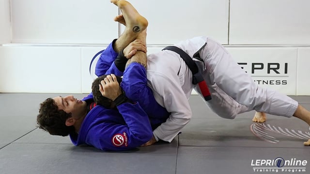 Closed Guard with Belt Control to Triangle Choke or Arms and Legs Choke