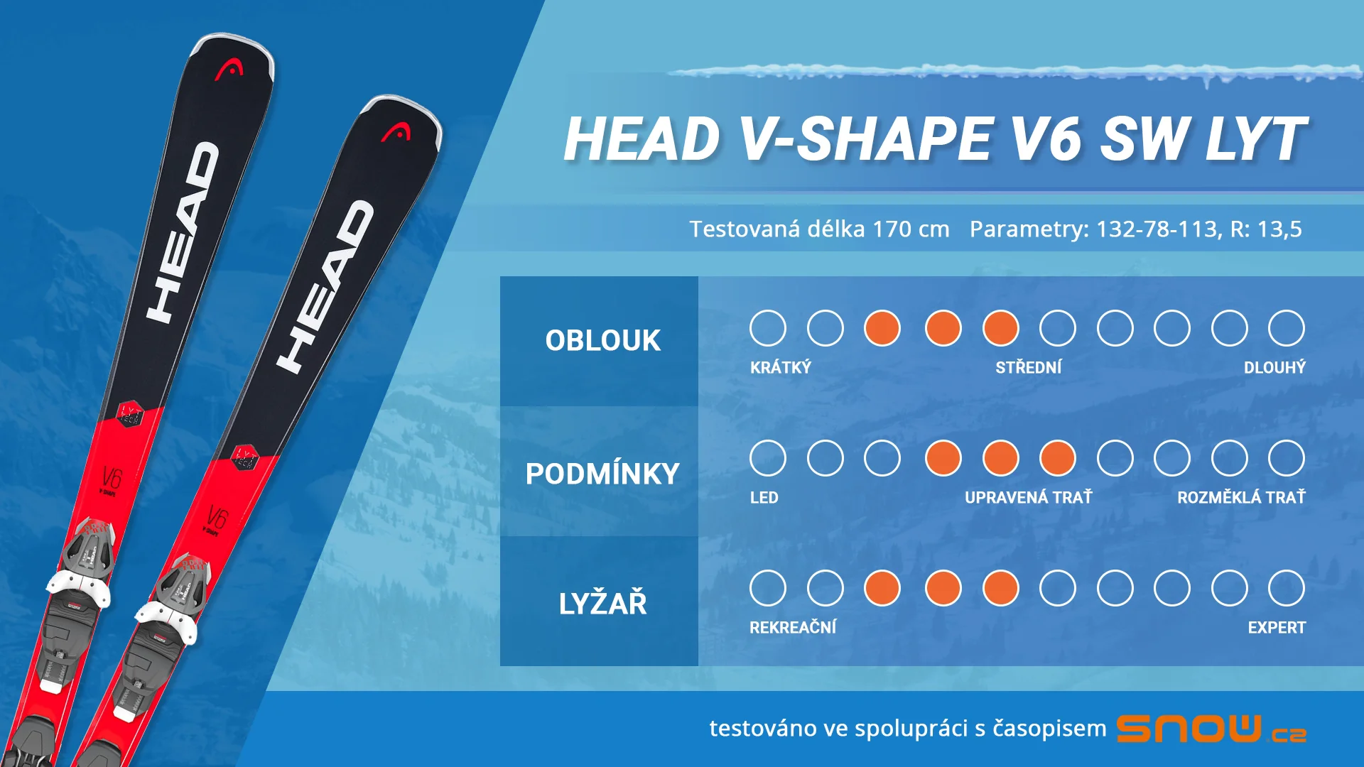 Head V-SHAPE V6 SW LYT + PR 11 GW