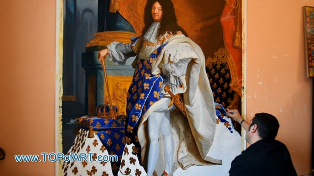 Hyacinthe Rigaud | Portrait of Louis XIV of France | Painting Reproduction Video | TOPofART