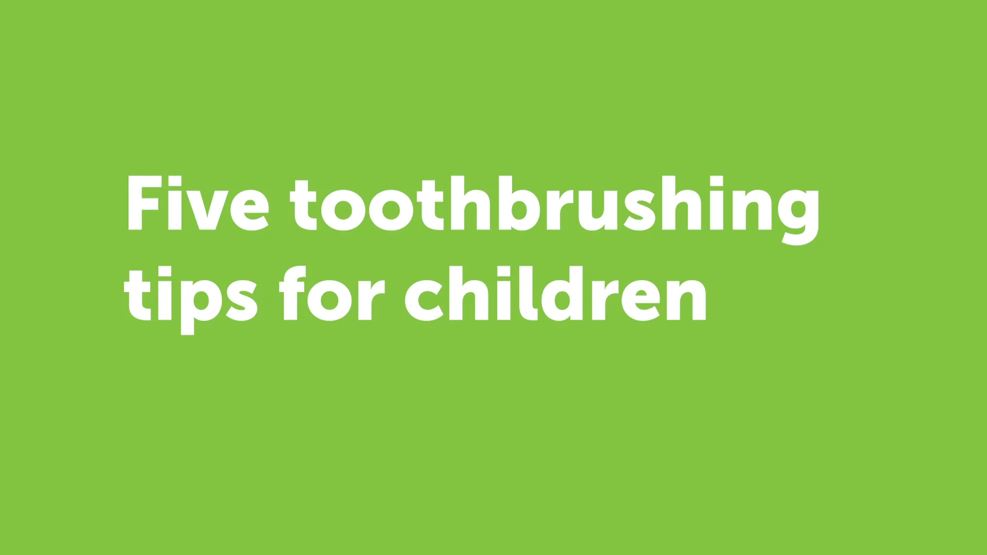 Kids Health Info: Brushing children&#039;s teeth