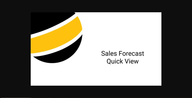 Sales Forecast Quick View