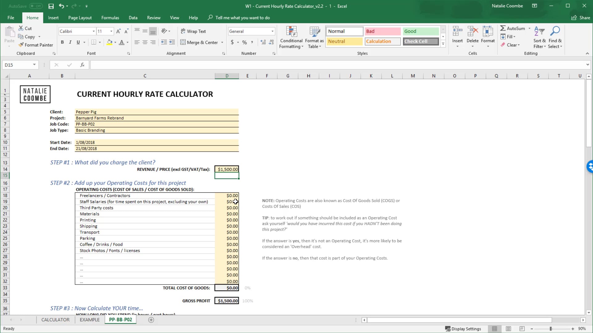 Calculate Your Hourly Rate STEP-BY-STEP