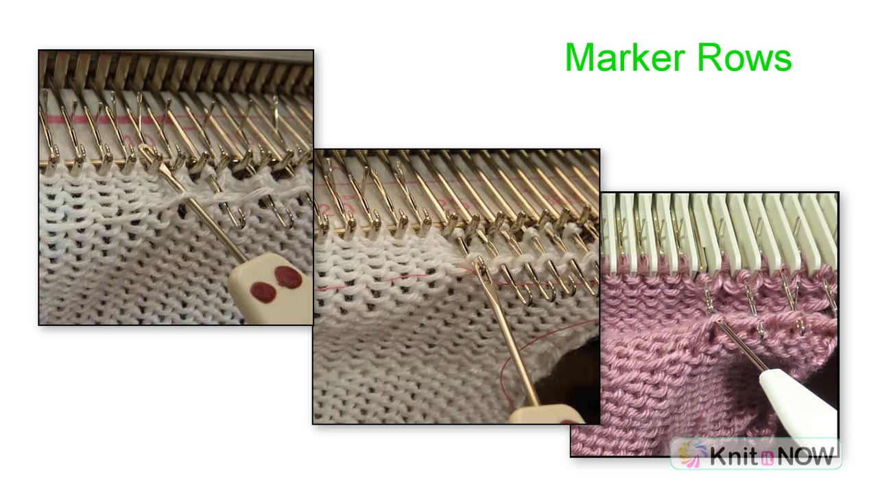 Marker Rows Machine Knitting Tutorial