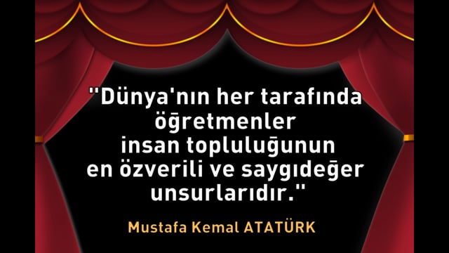 Öğretmenler Gününüz kutlu olsun.