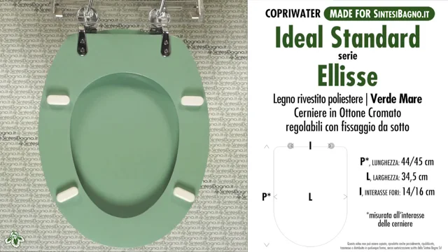 COPRIWATER per wc ELLISSE. IDEAL STANDARD. VERDE MARE. Ricambio DEDICATO ✓   online!