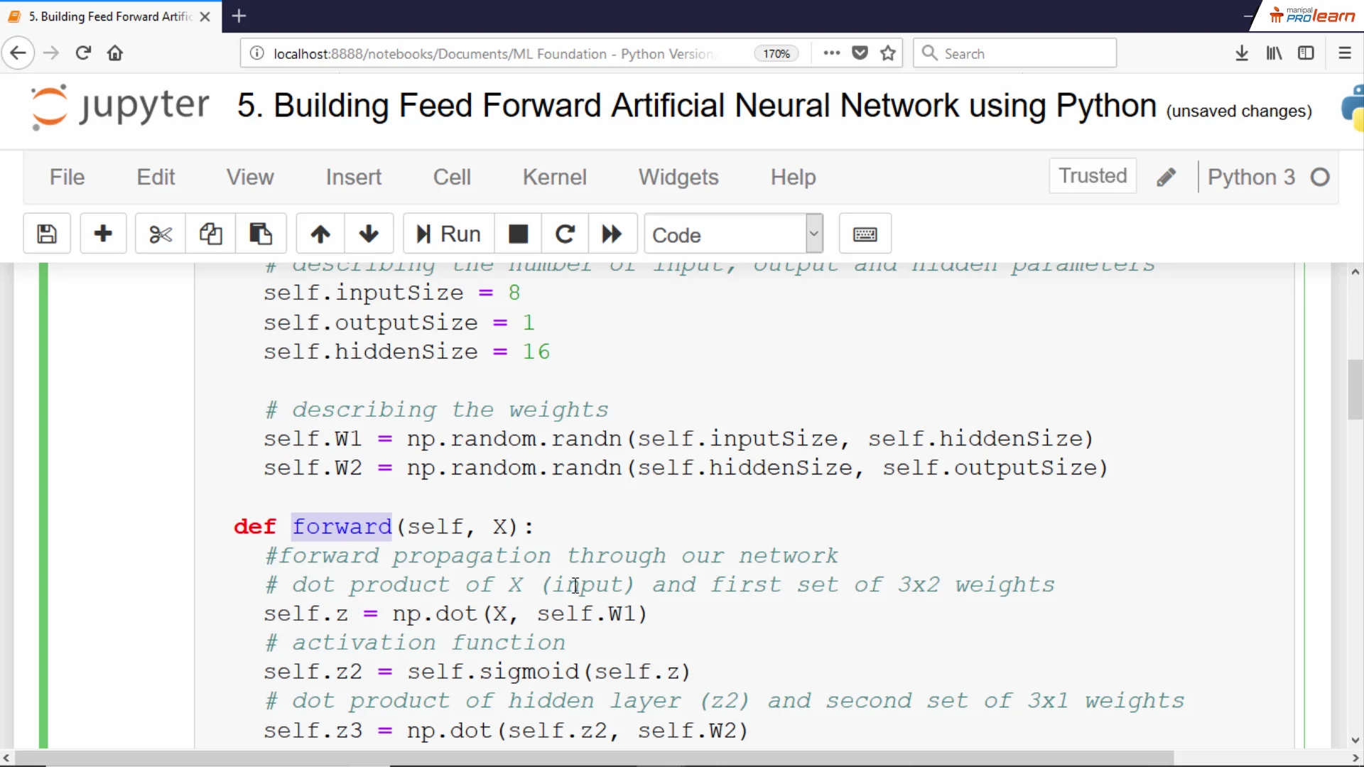 5.Building Feed Forward Artificial Neural Network using Python
