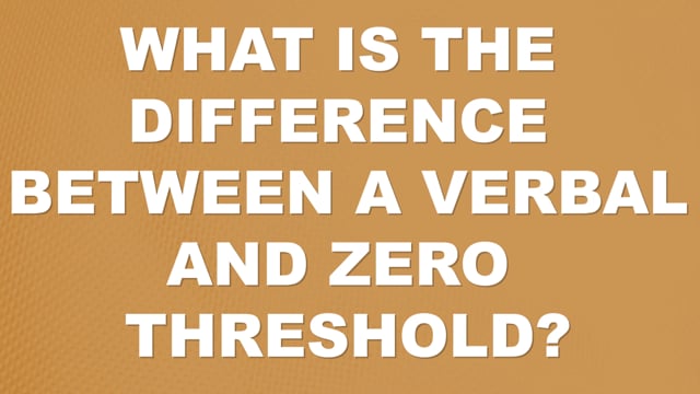 What Is The Difference Between A Verbal And A Zero Threshold? | Auto Accident FAQ