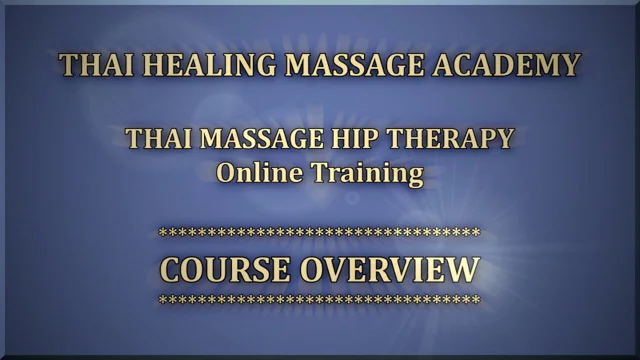 Thai Massage & Massage Therapy Course Certificate