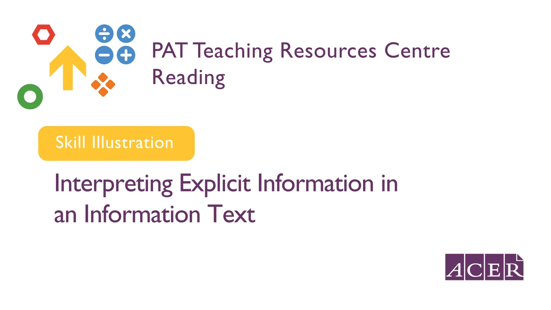 Interpreting Explicit Information In An Information Text On Vimeo