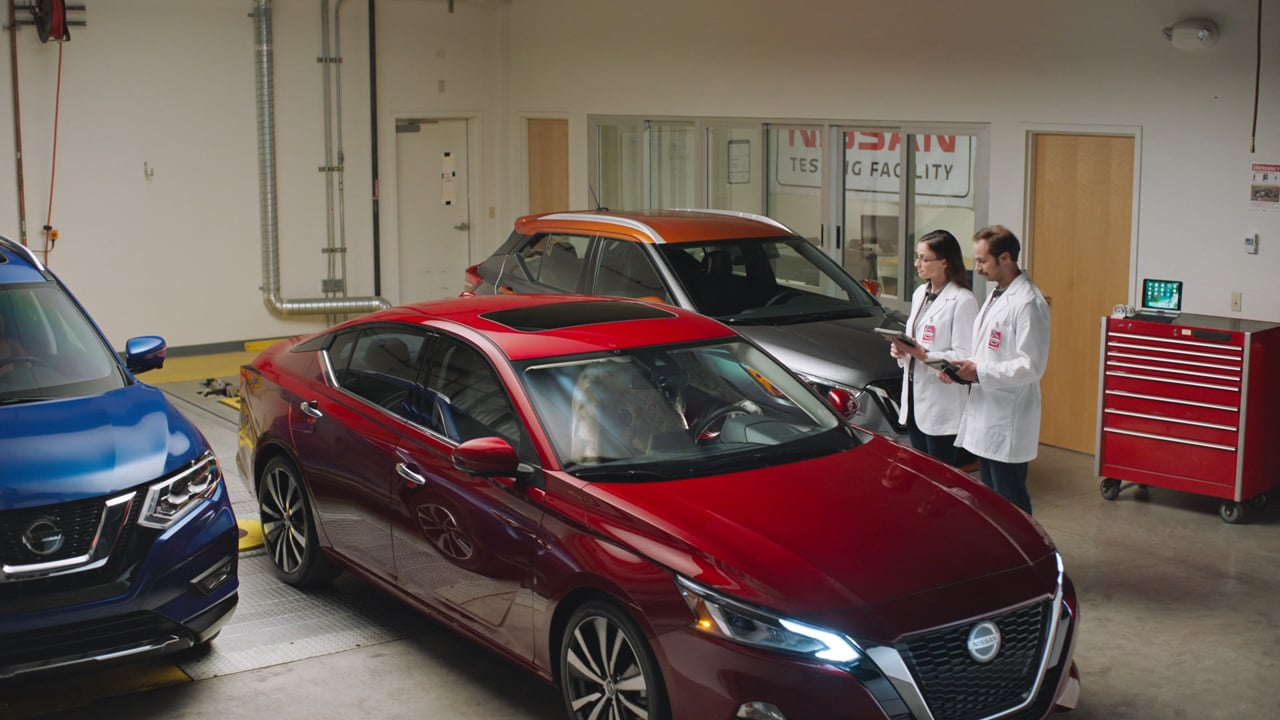 Nissan Testing with Mascots