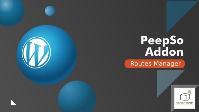 Routes Manager – PeepSo Integration Addon for WordPress