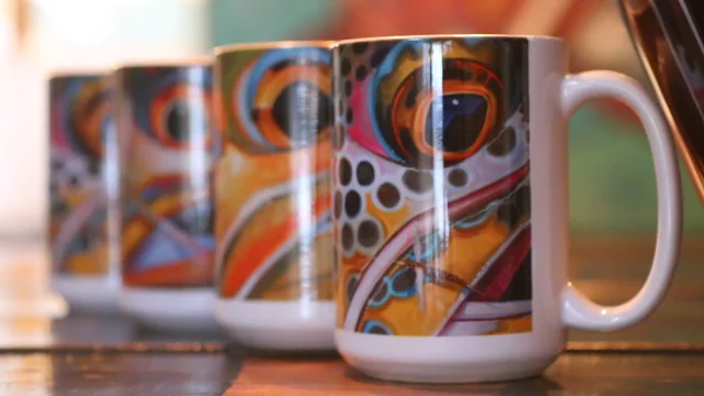 Travel Coffee Mugs – Fish Face Series | Derek DeYoung
