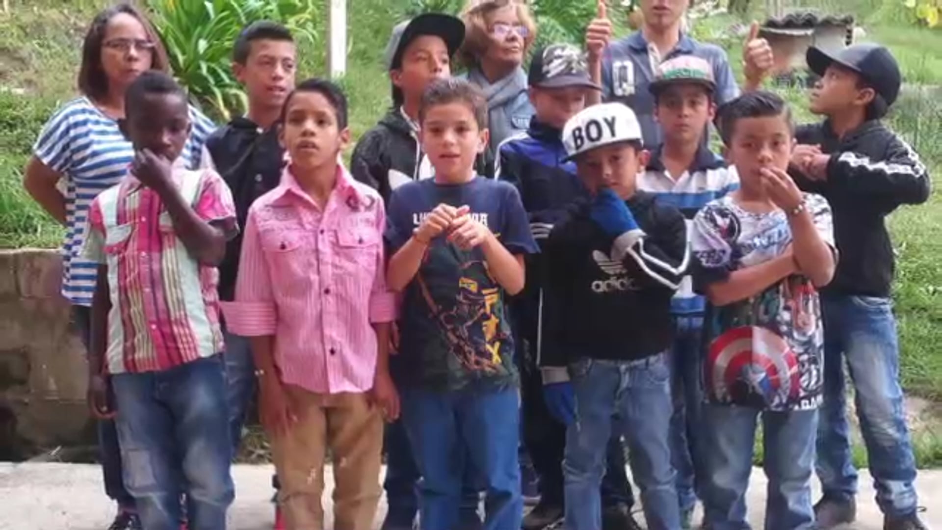 Kinder in der Casa de Paz, Medellin 2018