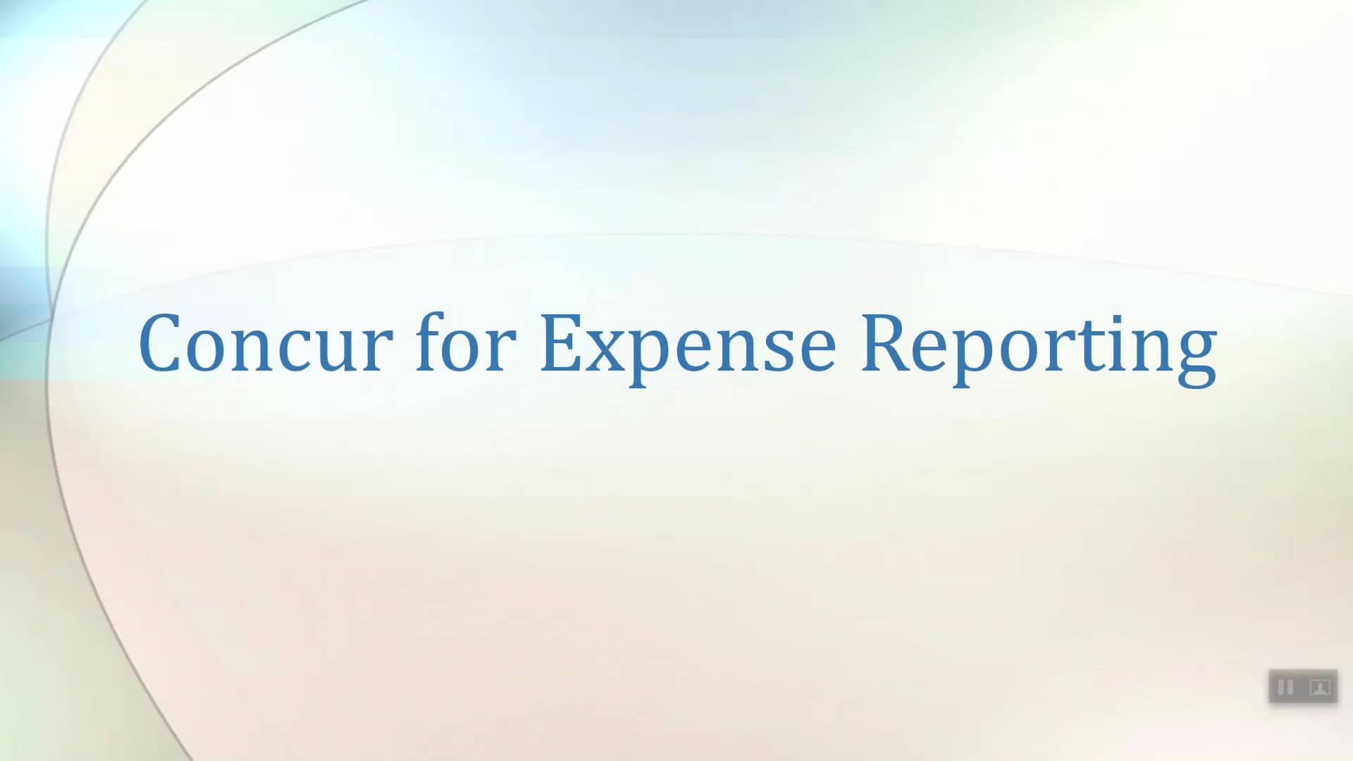 Concur full training with intro on Vimeo