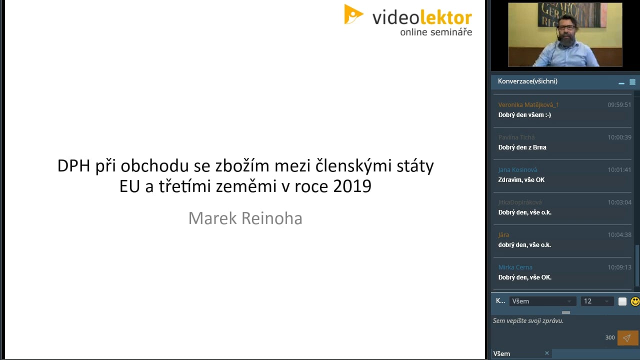 DPH při obchodu se zbožím mezi členskými státy EU a třetími zeměmi v roce 2019