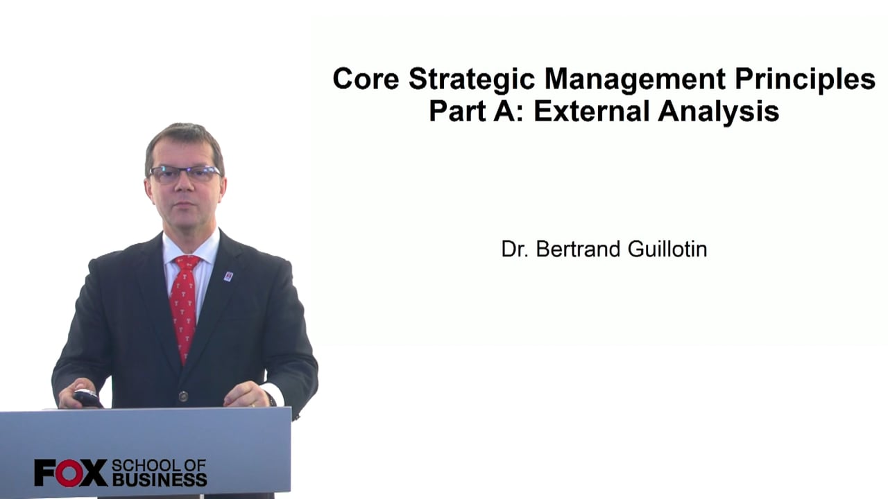 Core Strategic Management Principles – Part A: External Analysis