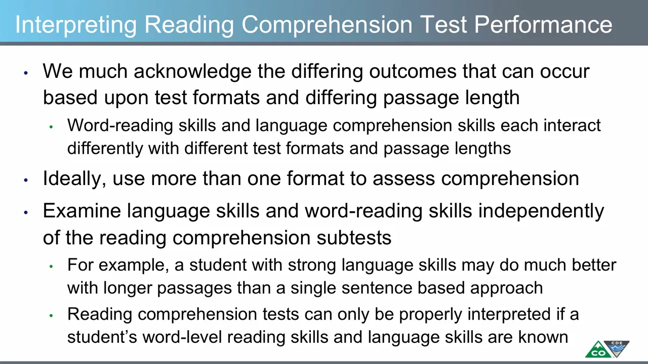 Sentence Level Reading Comprehension | Science of Reading