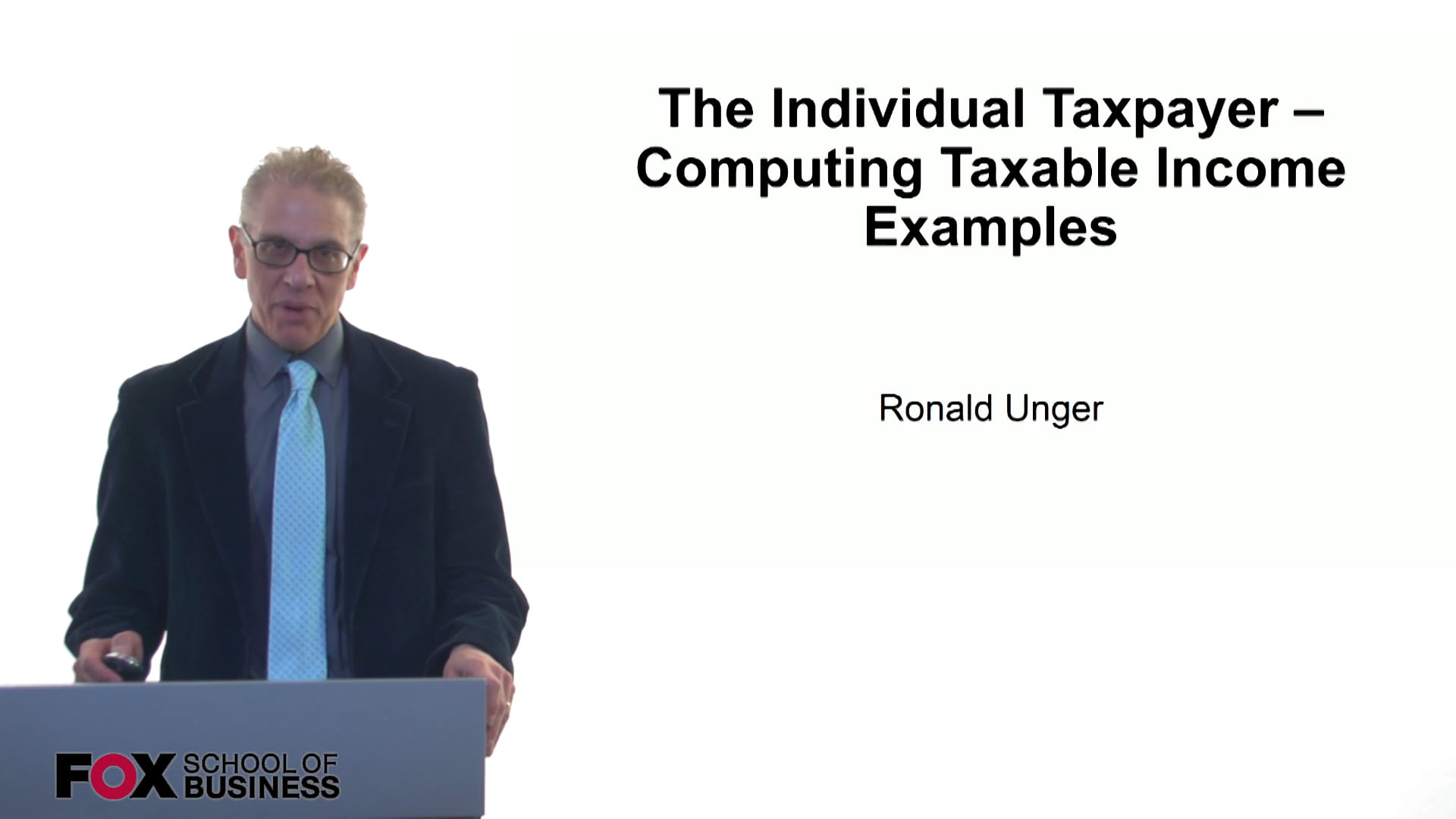 The Individual Taxpayer – Computing Taxable Income Example