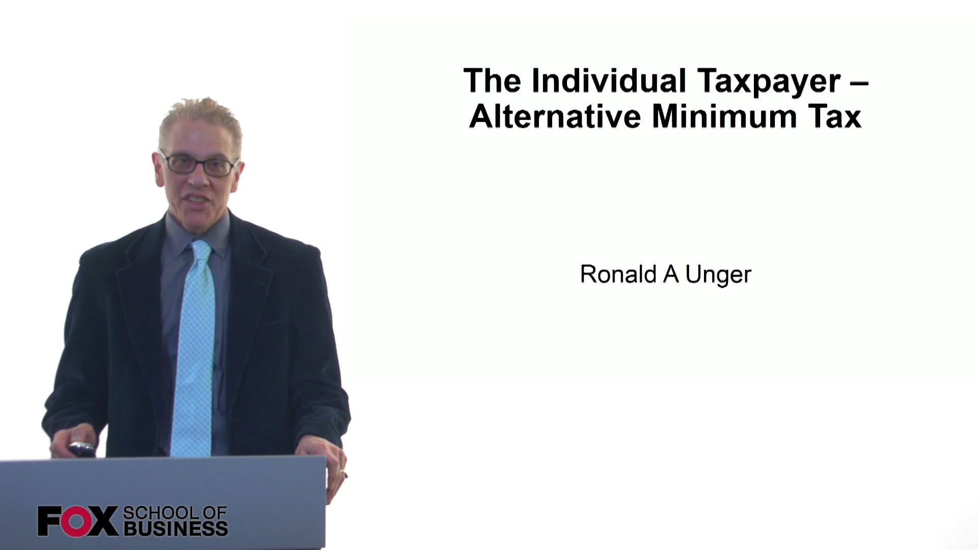 The Individual Taxpayer – Alternative Minimum Tax