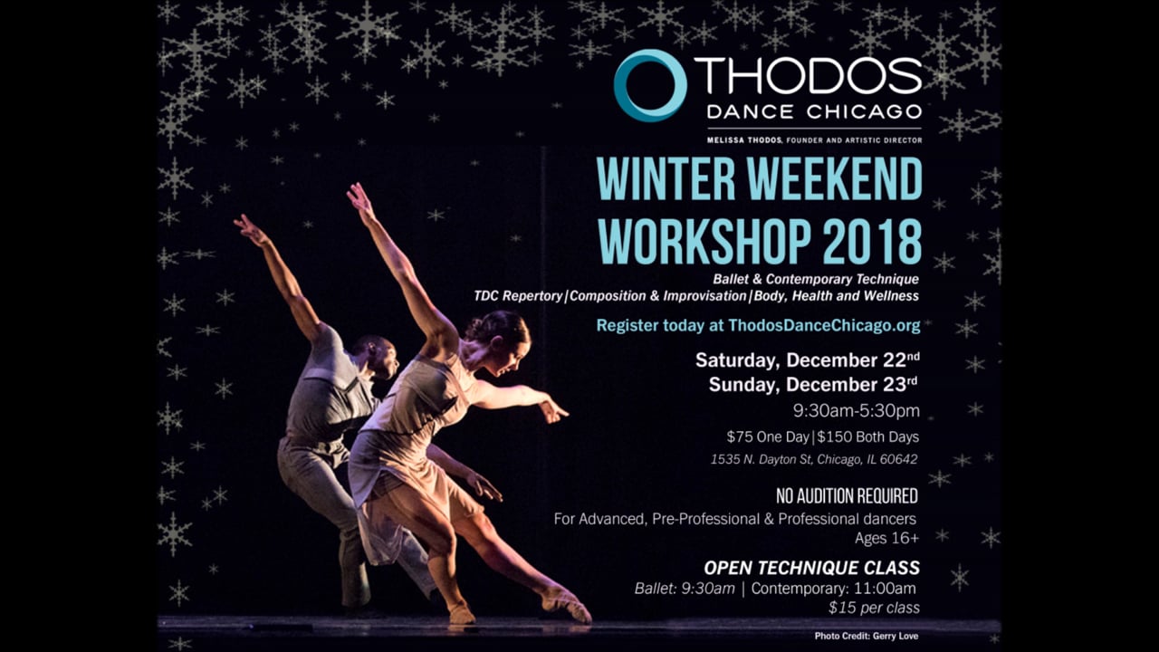Meet the Teachers of TDC's Weekend Winter Workshop 2018