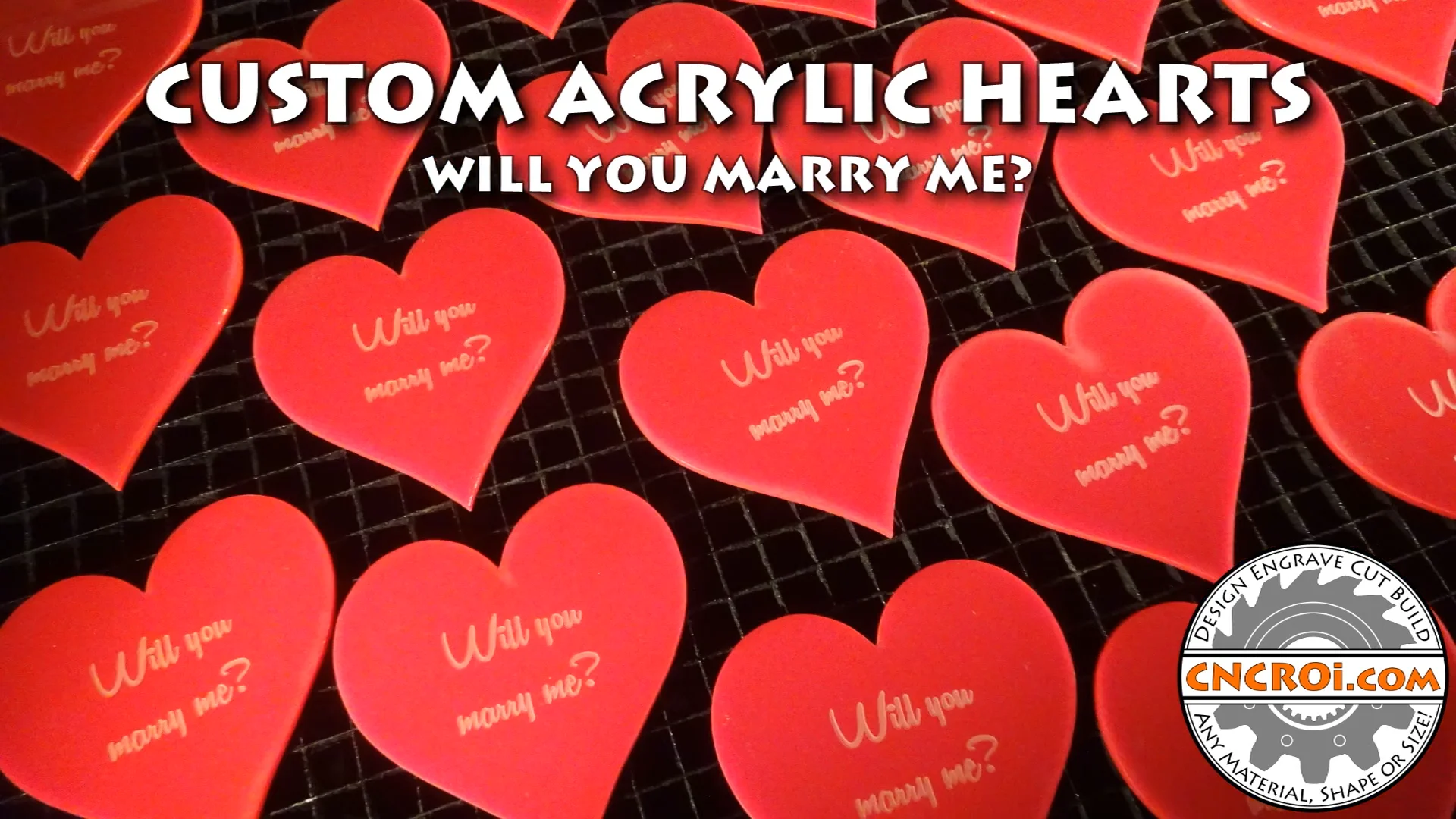 Custom Acrylic Hearts: Will You Marry Me? on Vimeo