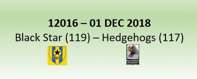 N2H 12016 Black Star Mersch (119) - Hedgehogs Bascharage (117) 01/12/2018