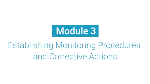 Module 03: Establishing Monitoring Procedures and Corrective Actions - Video Thumbnail