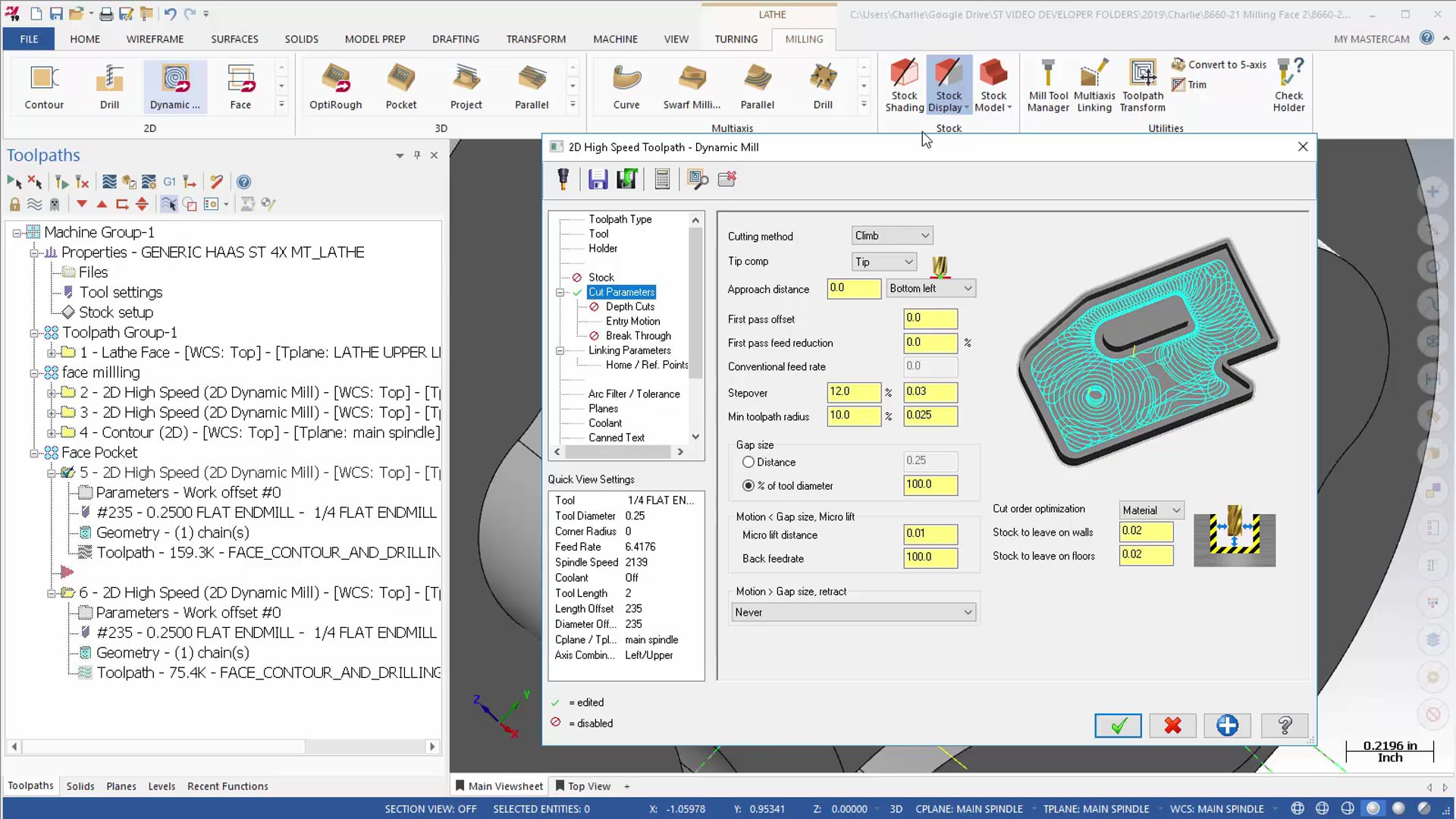 Milling - Face 2