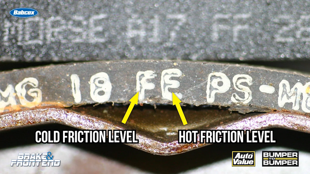 Maintenance Minute - Reading Edge Codes On Brake Pads on Vimeo