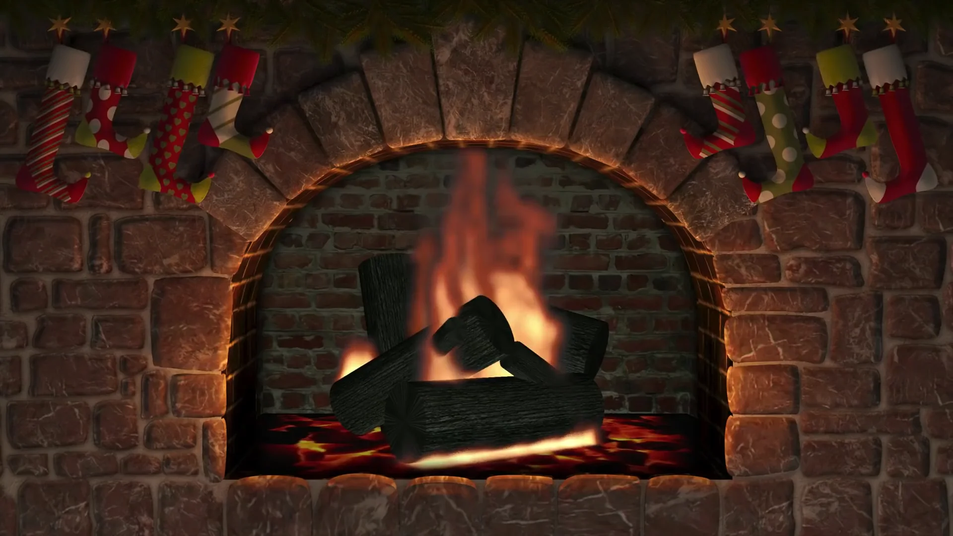 Fireplace christmas store music