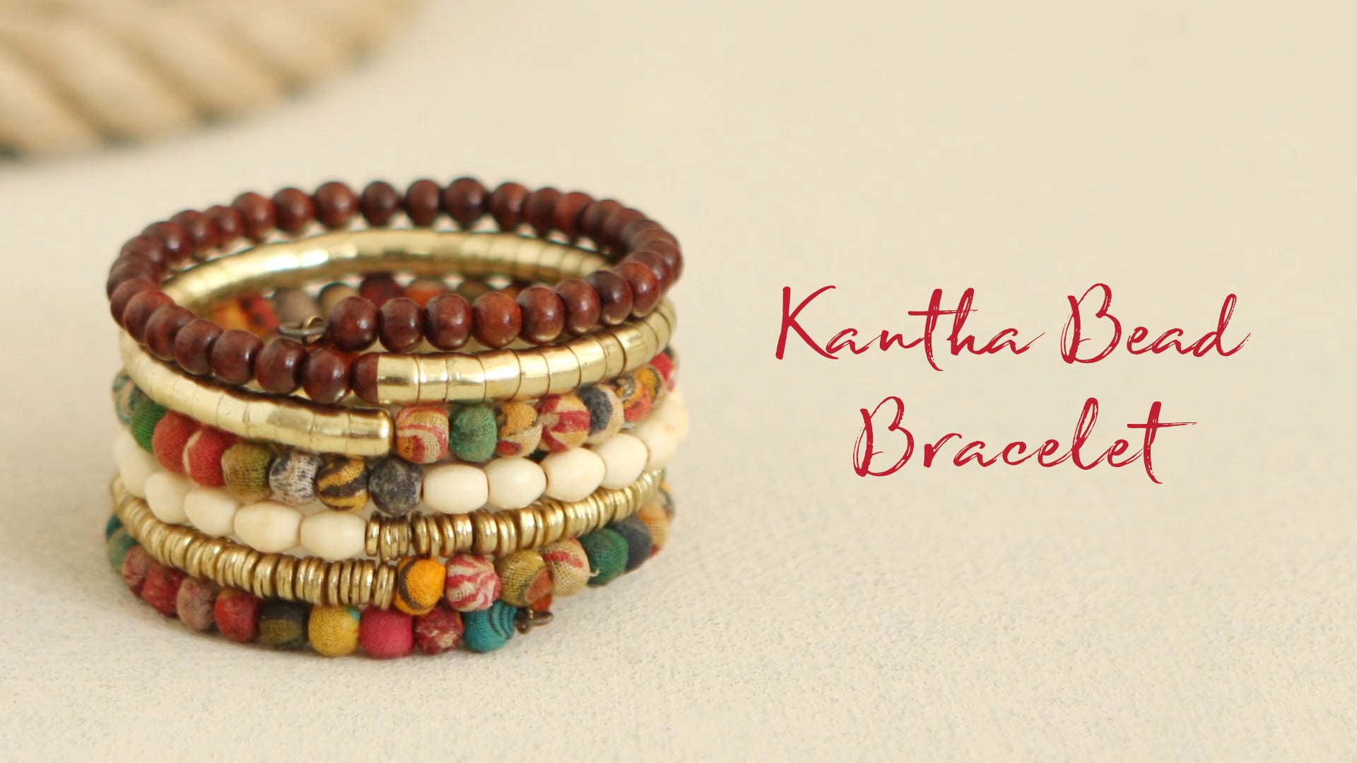 Kantha Bead Coiled Bracelet, India on Vimeo