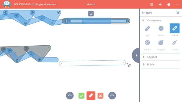 Use Mech It to create the mechanics of a finger