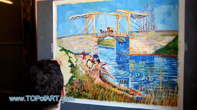 Vincent van Gogh | The Langlois Bridge at Arles with Women Washing | Painting Reproduction Video | TOPofART