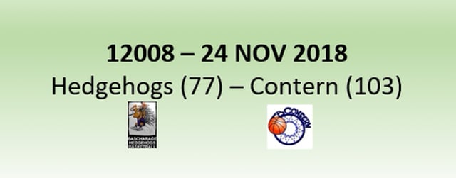 N2H 12008 Hedgehogs Bascharage (77) - AB Contern (103) 24/11/2018