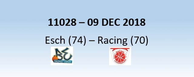 N1H 11028 Basket Esch (74) - Racing (70) 09/12/2018