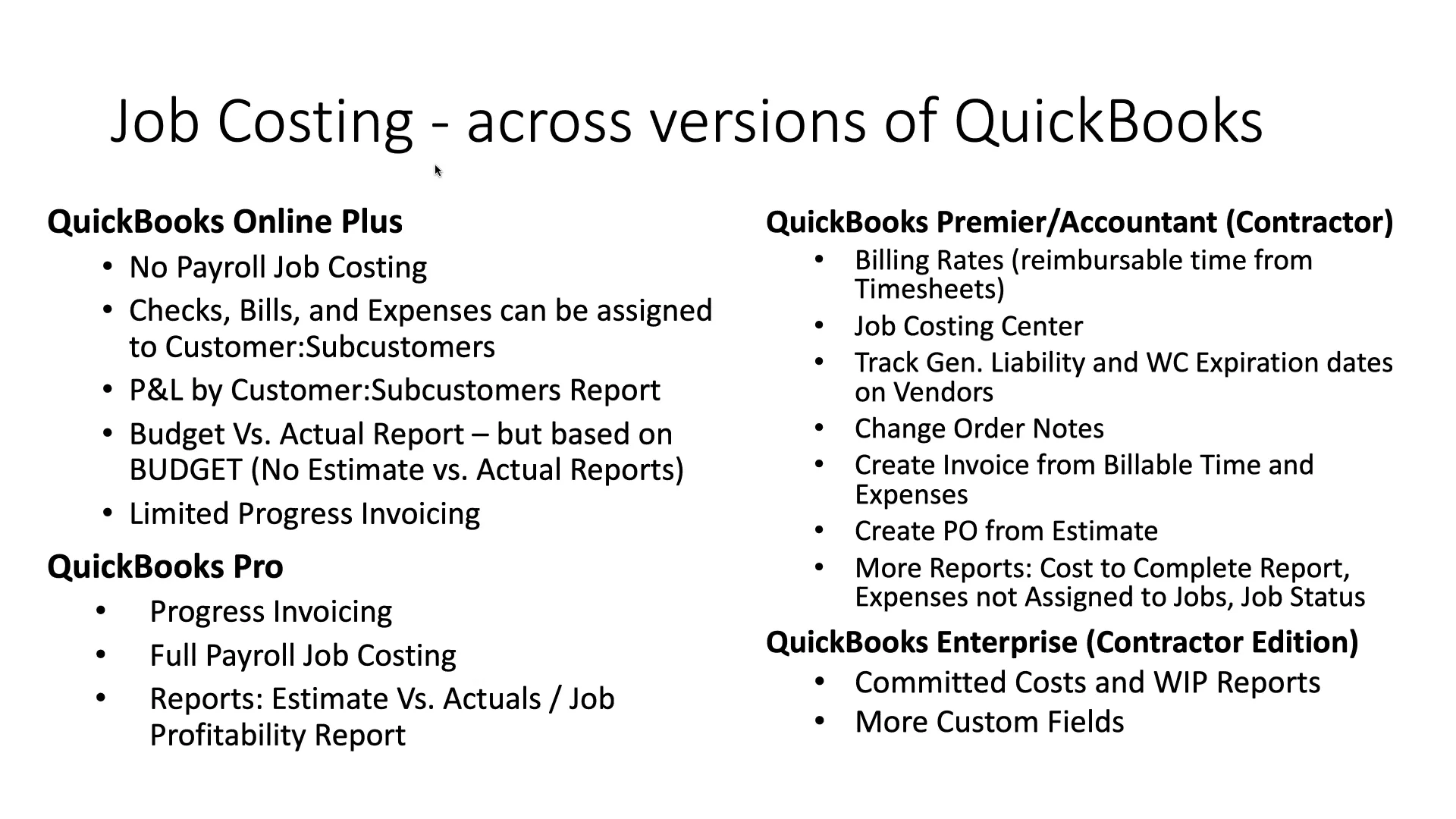 MASTERING JOB COSTING IN QUICKBOOKS DESKTOP, PART 2_ ADVANCED JOB ...