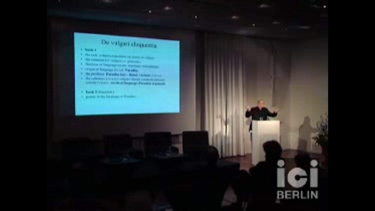 Talk by Jürgen Trabant / 1