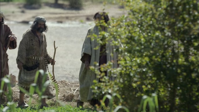 Jesus and Diciples traveling to Jerusalem