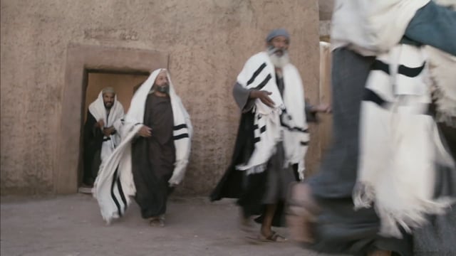 Jesus preaching and thrown out by Pharisees