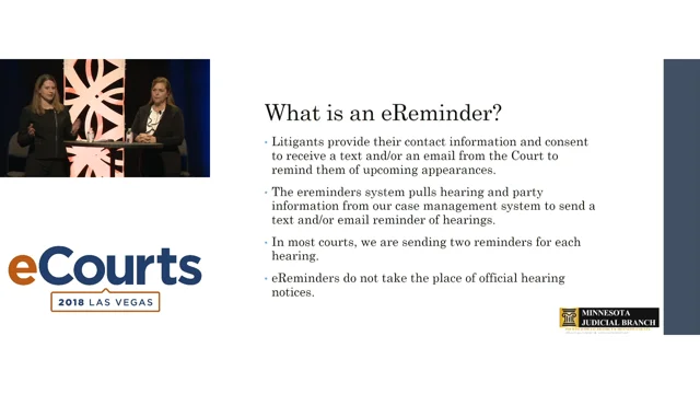 e-reminders in Minnesota - eCourts 2024