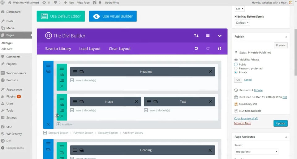 Building with Divi - Frontend and New Backend