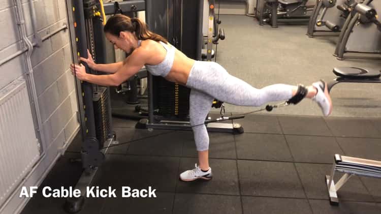 Single Leg Cable Kick Backs or Glute Kick Back on Vimeo