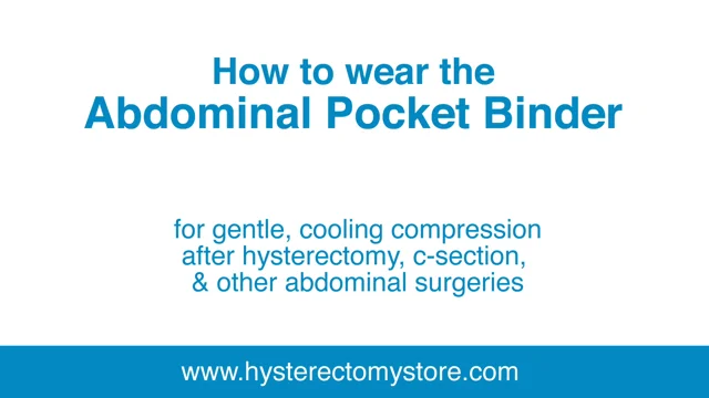 Perfect Pocket Abdominal Binder with 2 Cool Packs for Hysterectomy