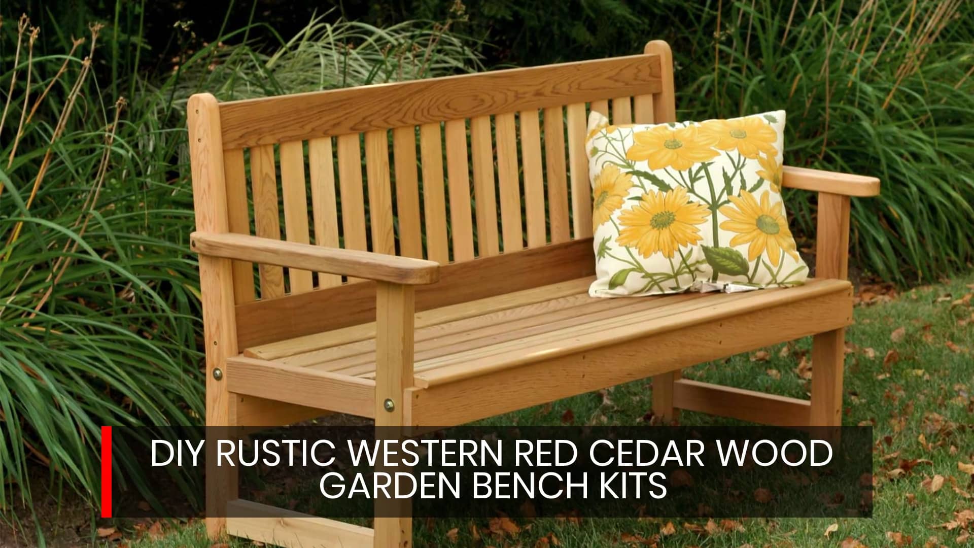 DIY Rustic Western Red Cedar Wood Garden Bench Kits on Vimeo