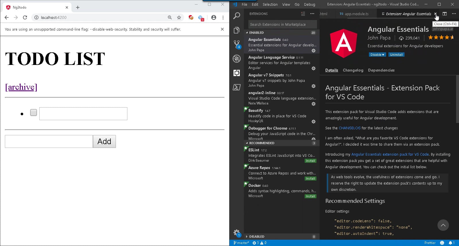 VIDEO - Angular 2 CLI - Todo List on Vimeo