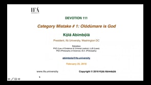 #111 Olódùmarè