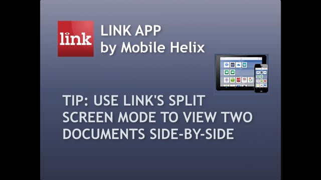 How-to Use LINK's Split Screen Mode to View Two Documents 3:07